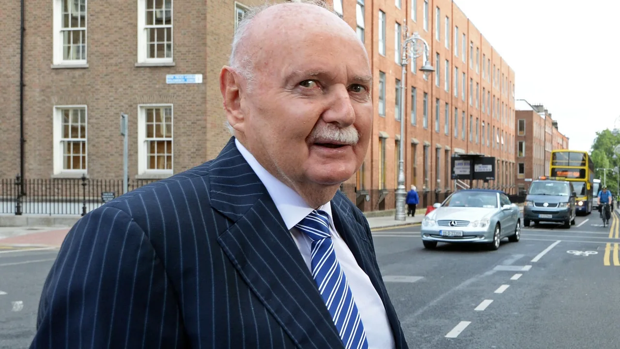 Michael Fingleton arriving at the inquiry into Irish Nationwide